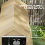 Voir la diapositive 6 : OUTSUNNY Abri de jardin - abri vélo - tente de stockage dim. 2 x 3,6 m - acier galvanisé PE imperméable anti-UV beige