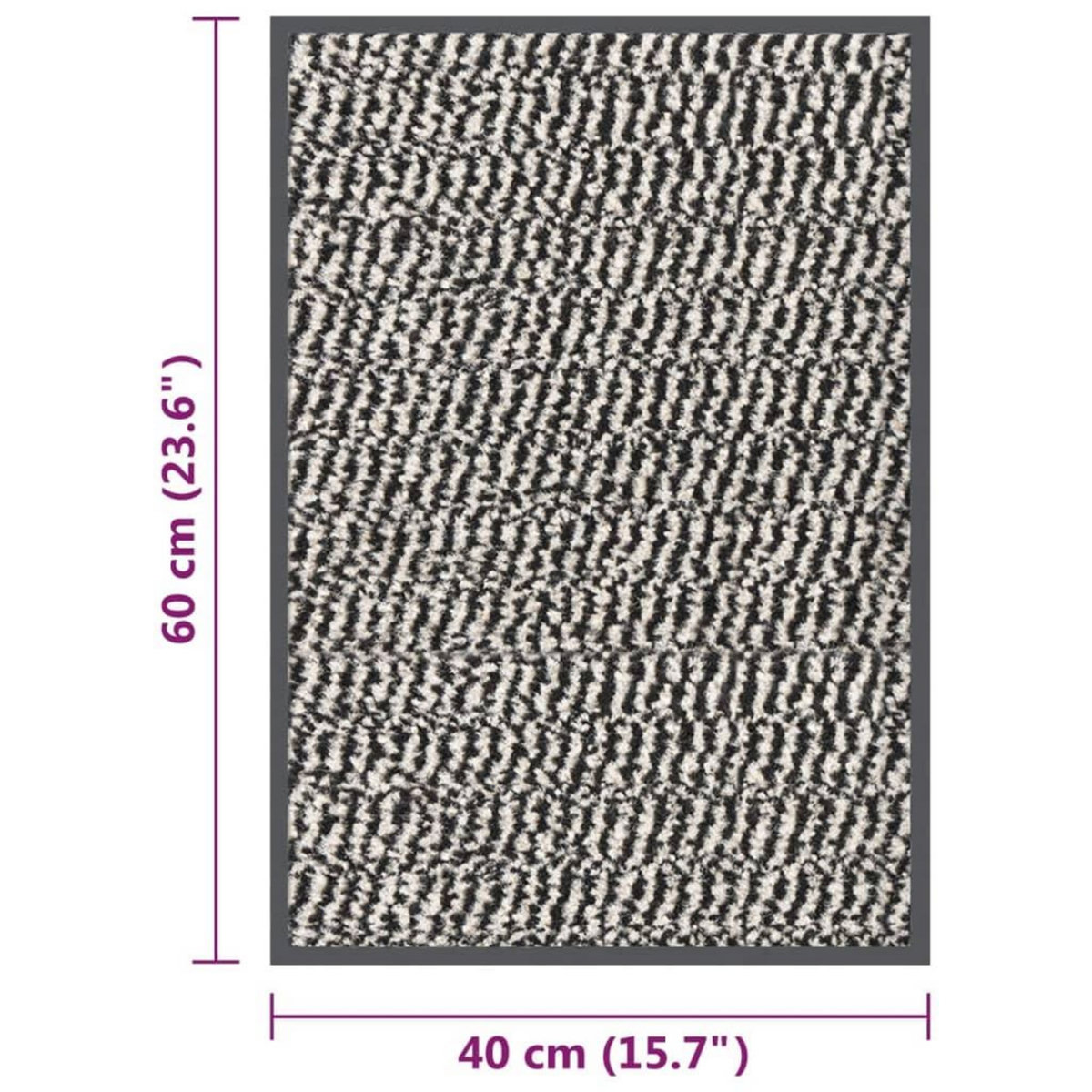 VIDAXL Paillasson touffete 40x60 cm Marron clair