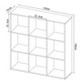 Voir la diapositive 5 : TOILINUX Etagère 9 cases - 104x29x108cm - Blanc