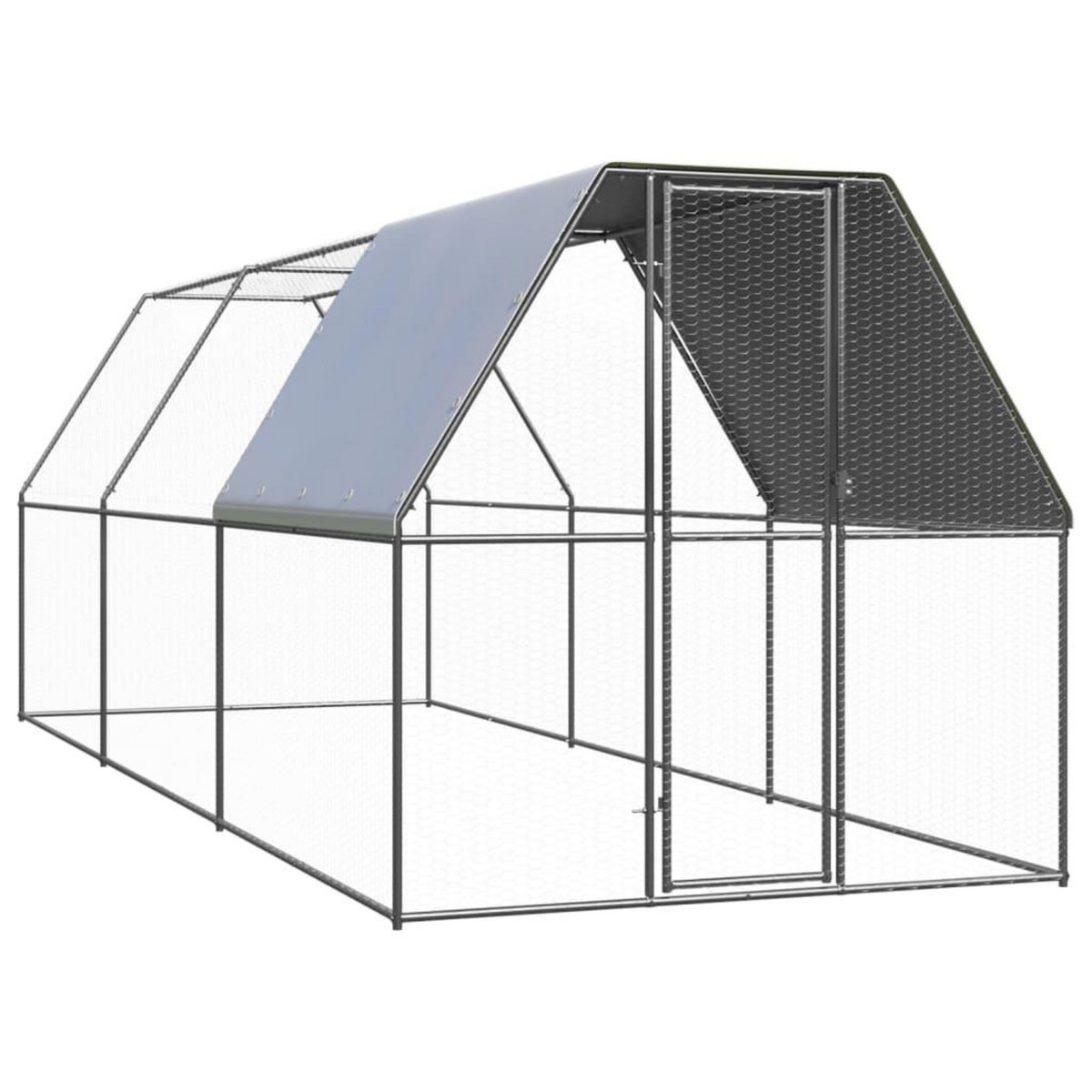 VIDAXL Poulailler d'exterieur 2x6x2 m Acier galvanise
