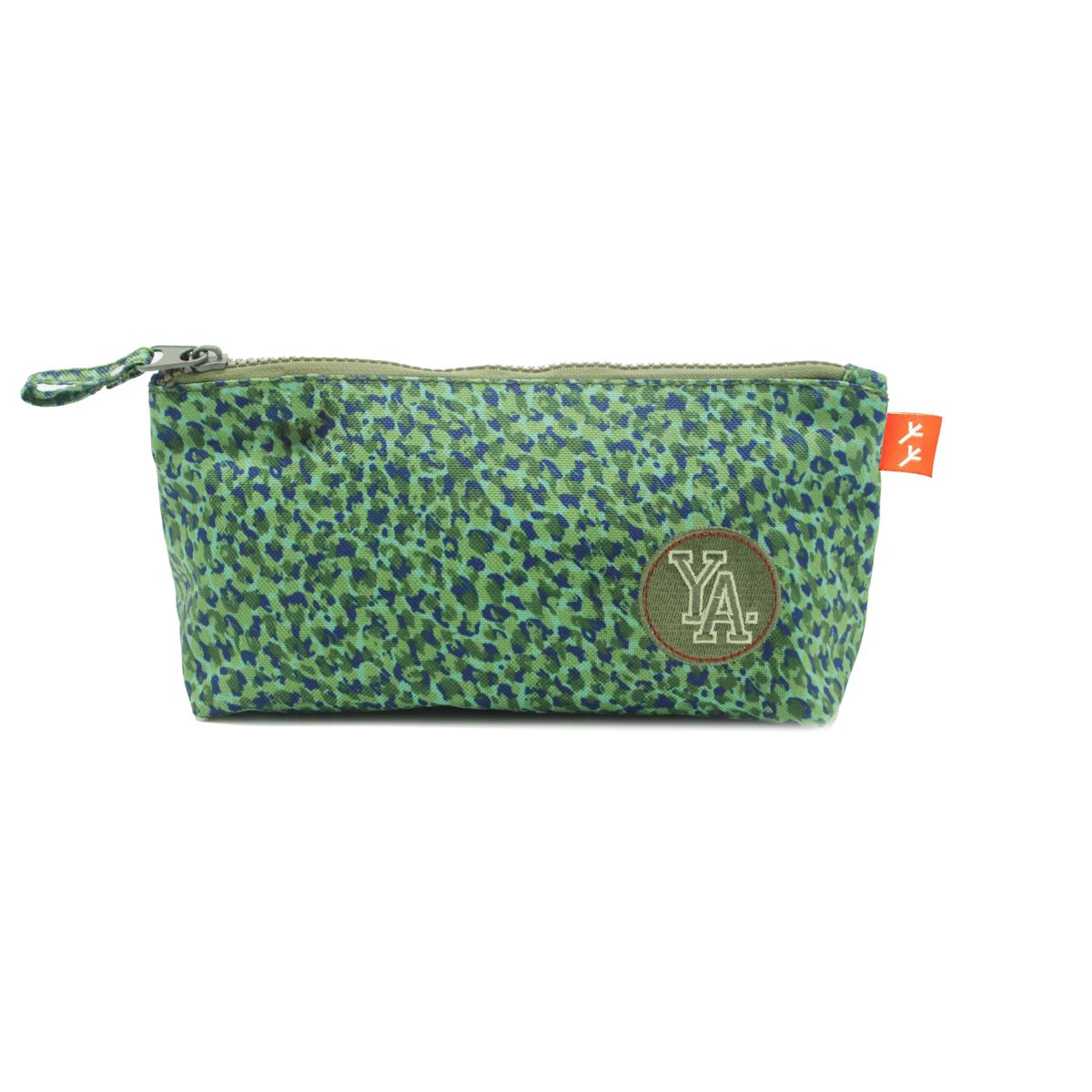YOUNG'S ATTITUDE Trousse triangle verte motif léopard 