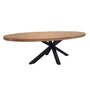 NOUVOMEUBLE Table 220 cm ovale en manguier et métal SAMMY