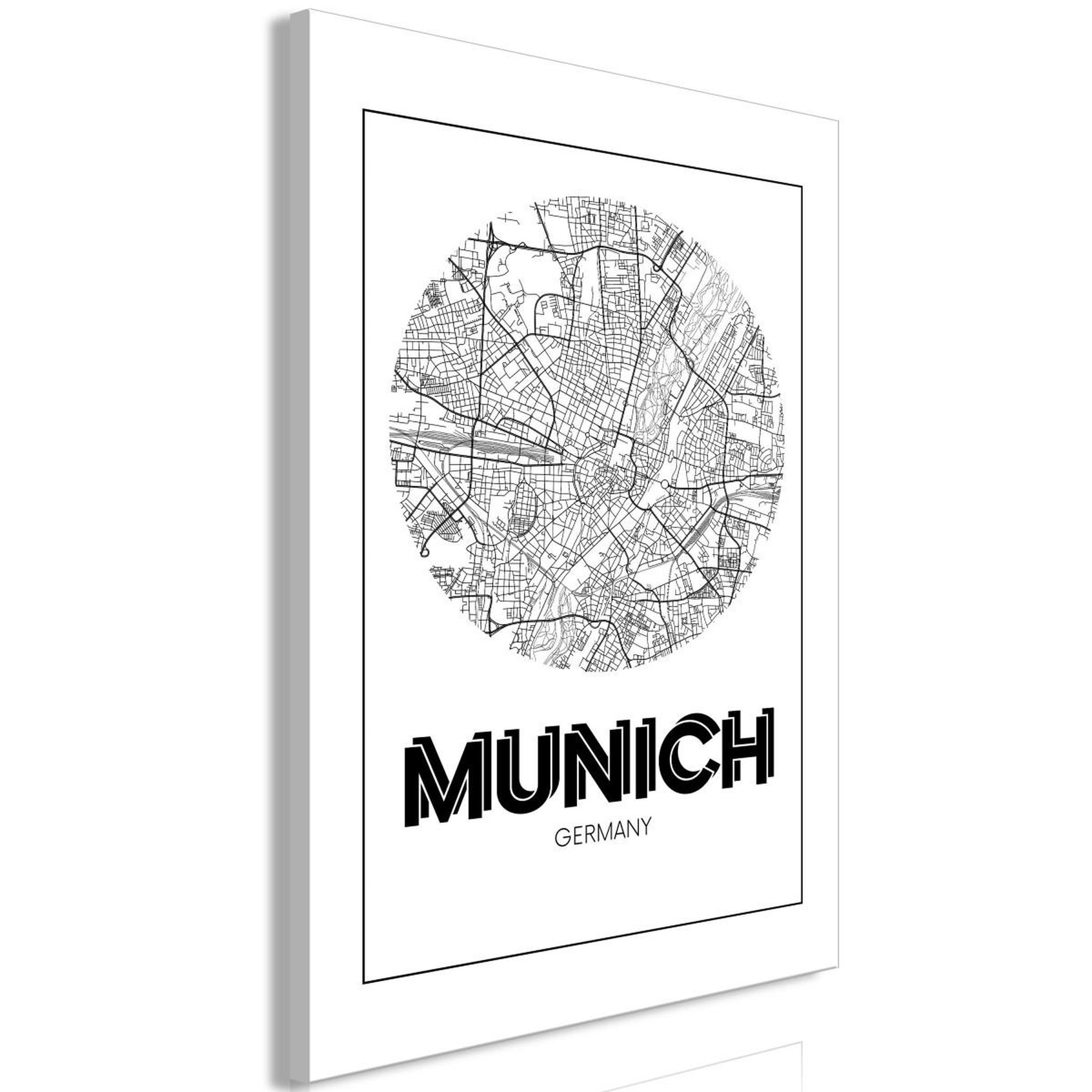 Paris Prix Tableau imprimé  retro munich. Coloris disponibles : Multicolore