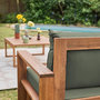 Voir la diapositive 3 : SWEEEK Salon de jardin en bois d'acacia 5 places - Mendoza - Canapé, fauteuils et table basse en acacia, 6 éléments modulables, design