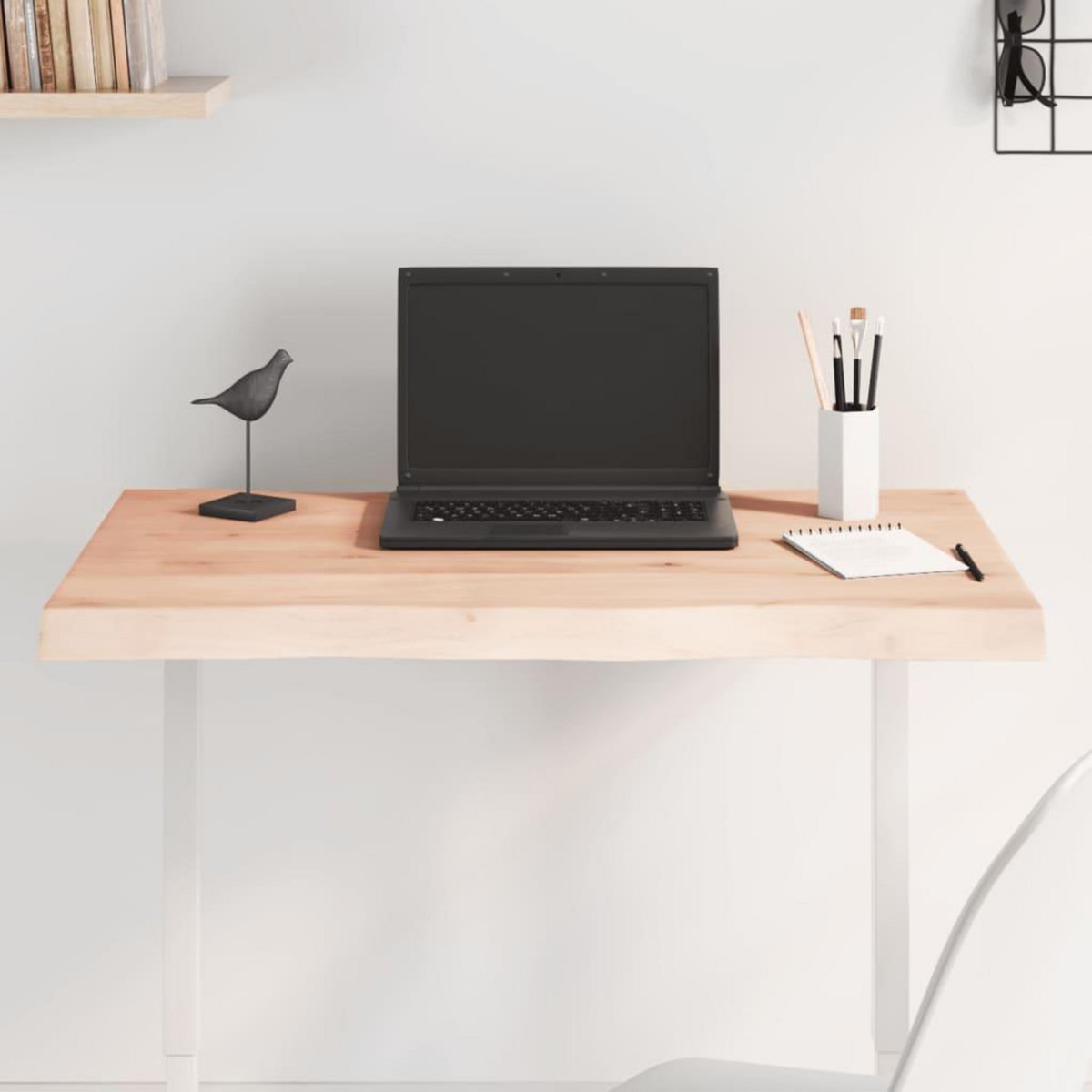 VIDAXL Dessus de table bois massif non traite bordure assortie