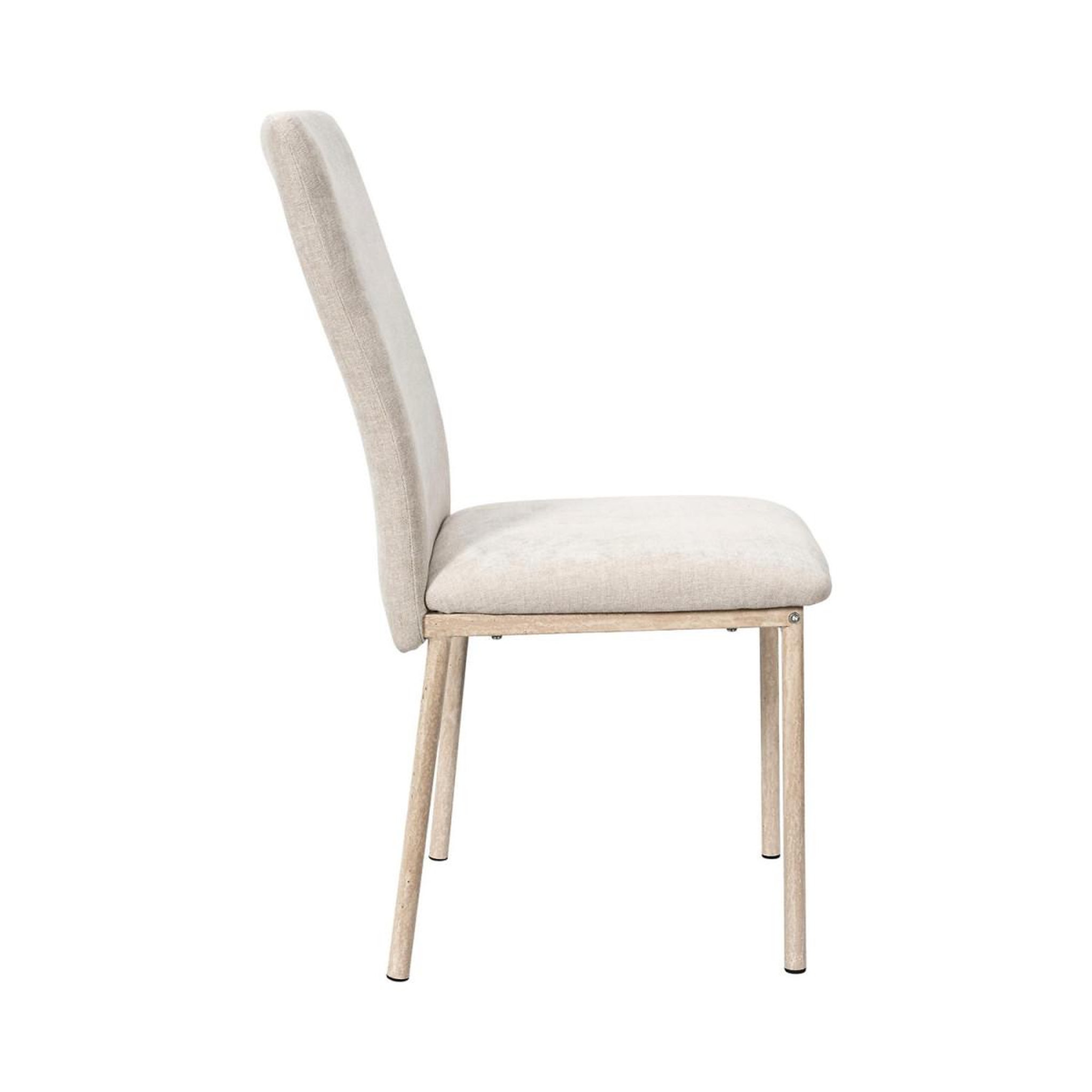 Voir la diapositive 4 : The Home Deco Factory Lot de 2 chaises de table  emilia  91cm beige