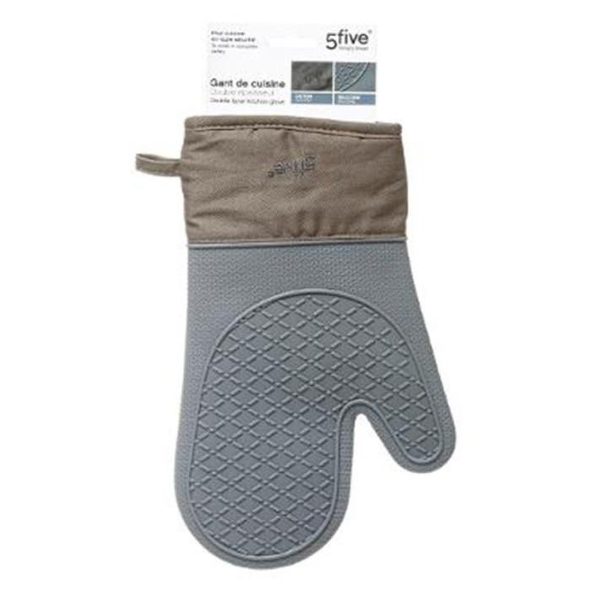 Voir la diapositive 3 : FIVE Gant de cuisine  silicone  29cm gris