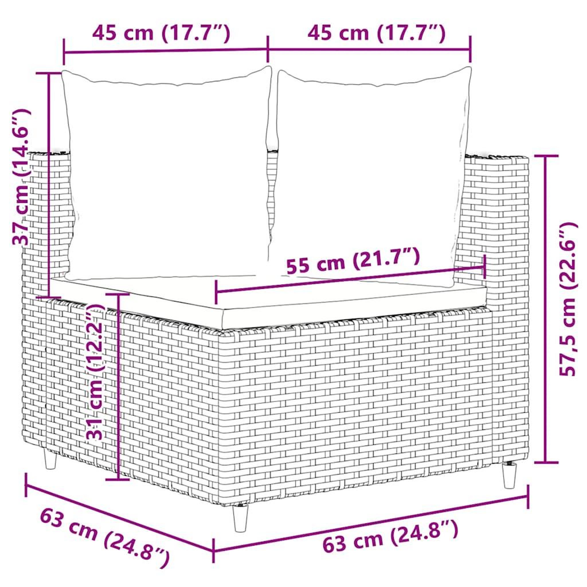 Voir la diapositive 6 : VIDAXL Salon de jardin 7 pcs avec coussins noir resine tressee