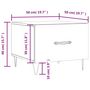 Voir la diapositive 6 : VIDAXL Tables basses 2 pcs blanc 50x50x40 cm bois d'ingenierie