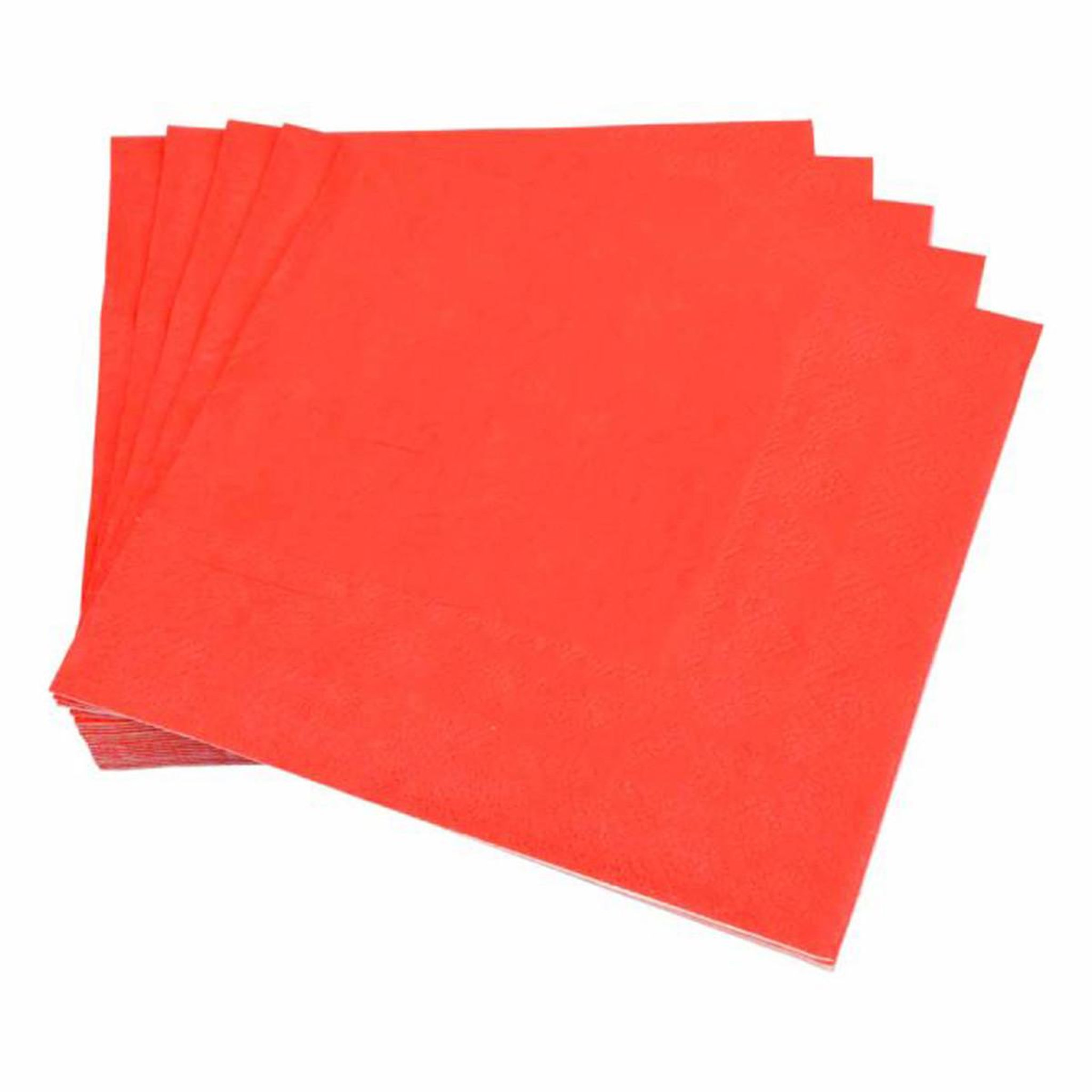 HOMEA Lot de 20 Serviettes en Papier  Vitamine  33x33cm Rouge