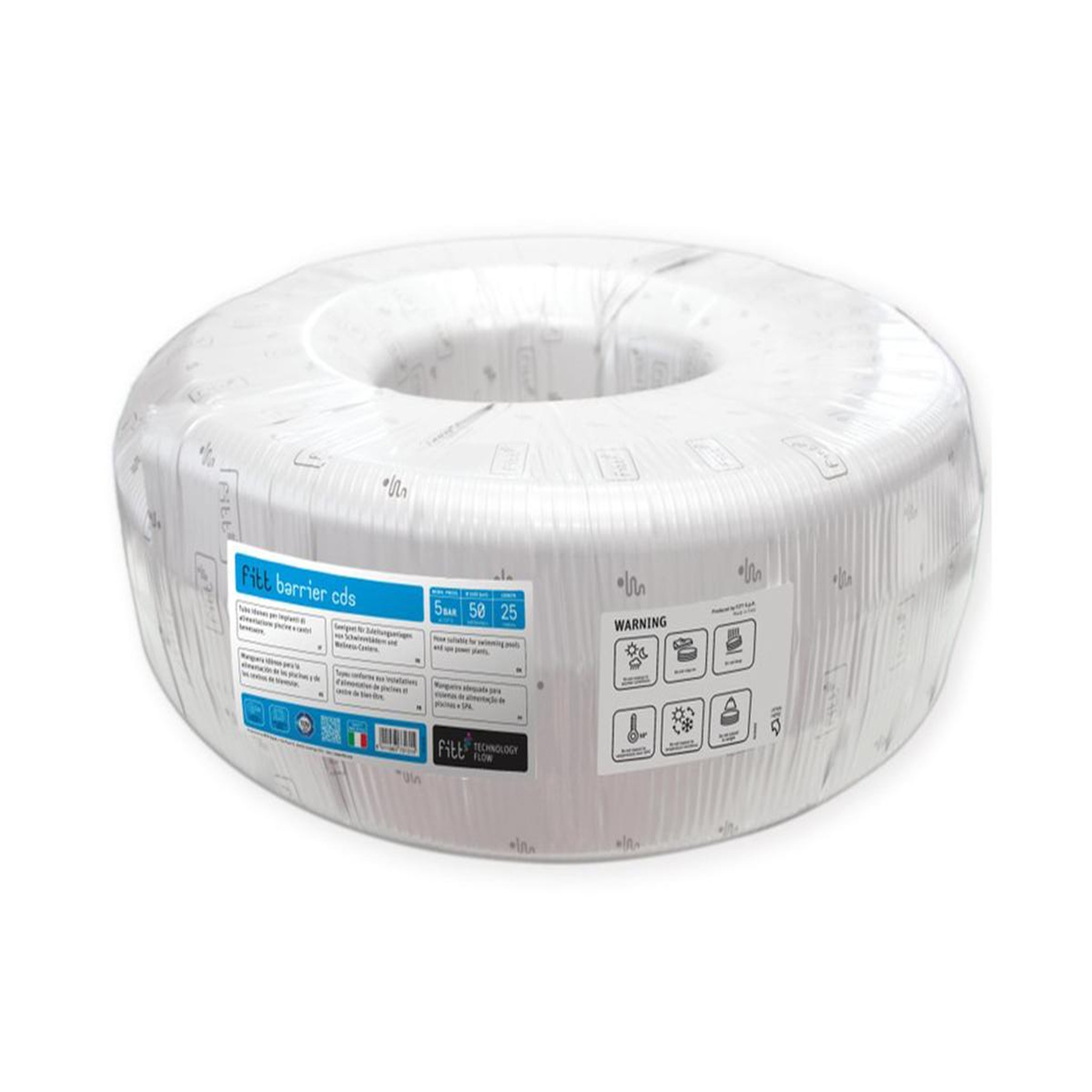 Voir la diapositive 3 : JARDIDECO Tuyau souple anti-chlore barrier cds 25 m x ø 50 mm - fitt