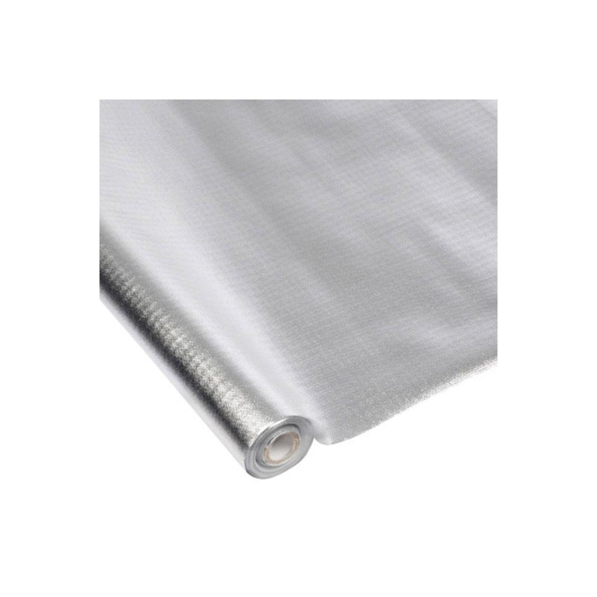 HOMEA Nappe papier  chromée  1,18x5m argent