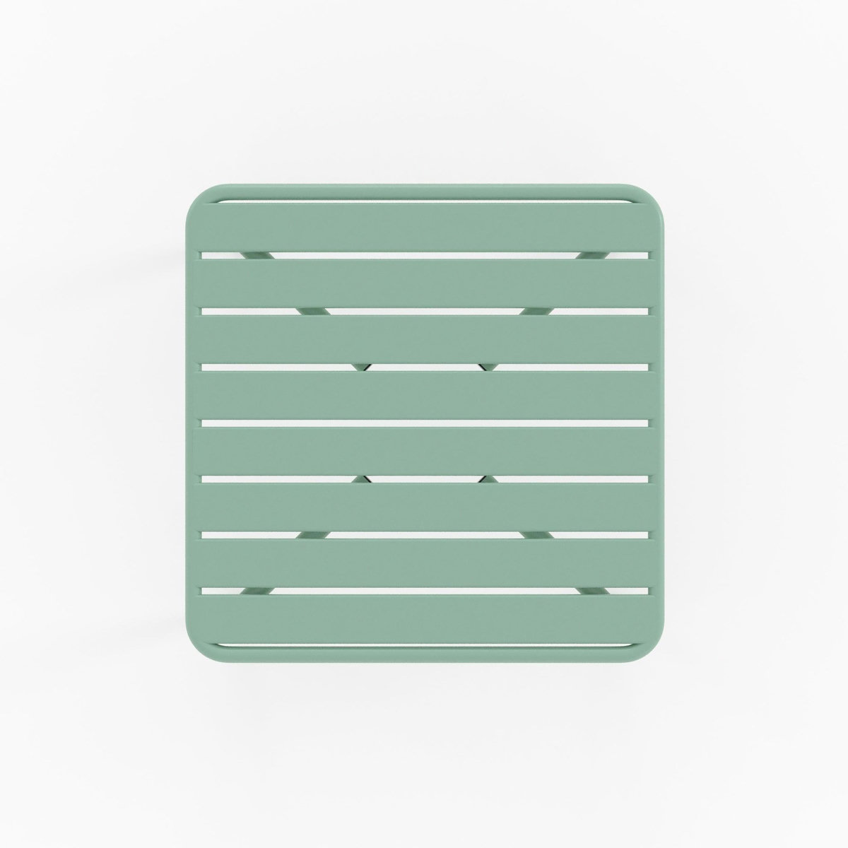 Rendez vous déco Table de jardin carrée en métal vert clair 4 personnes-Yumi