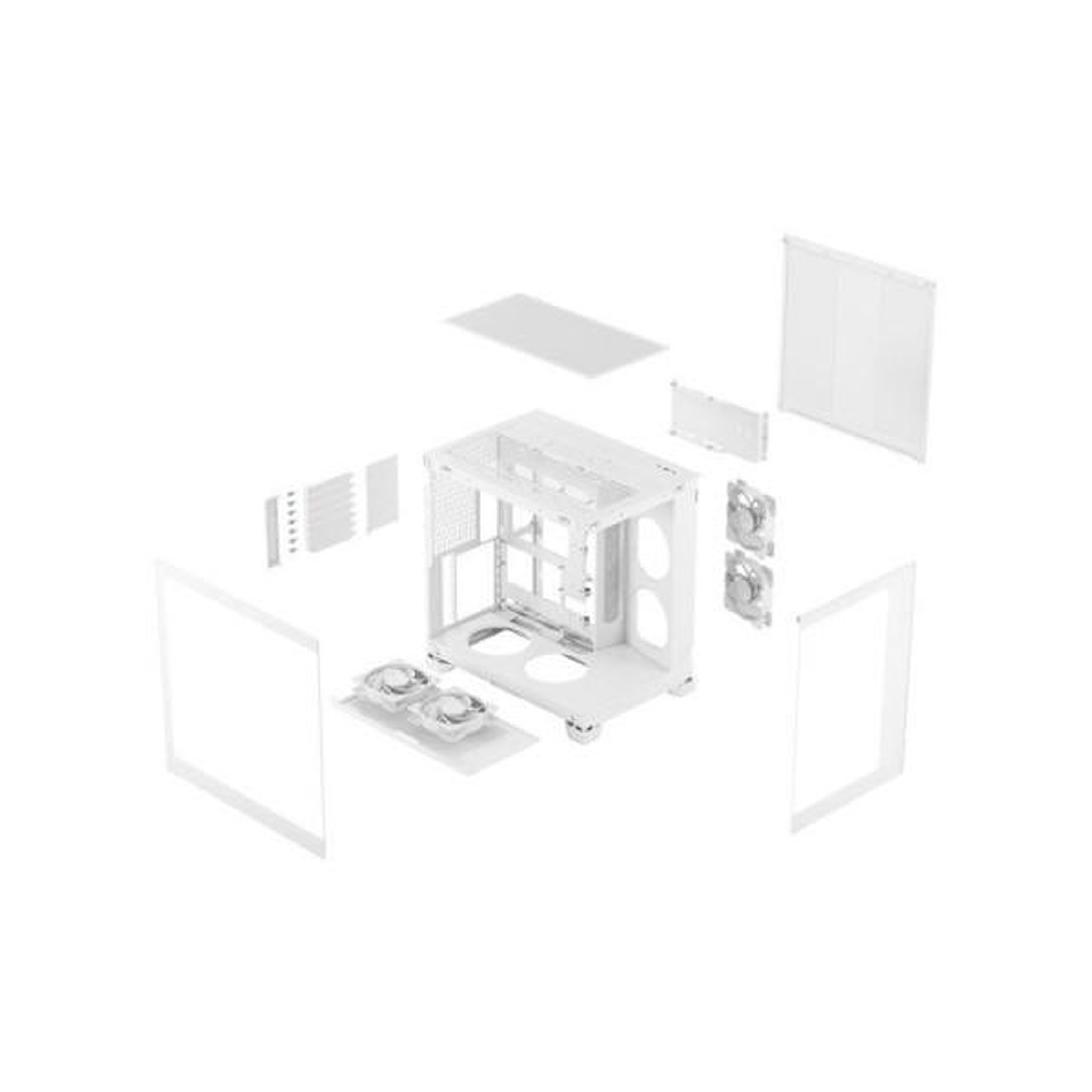 Fractal Design Boîtier PC - FRACTAL DESIGN - FD-C-POV2A-03 Pop 2 Vision White RGB - Panneau vitré - Éclairage RGB - ATX - Blanc