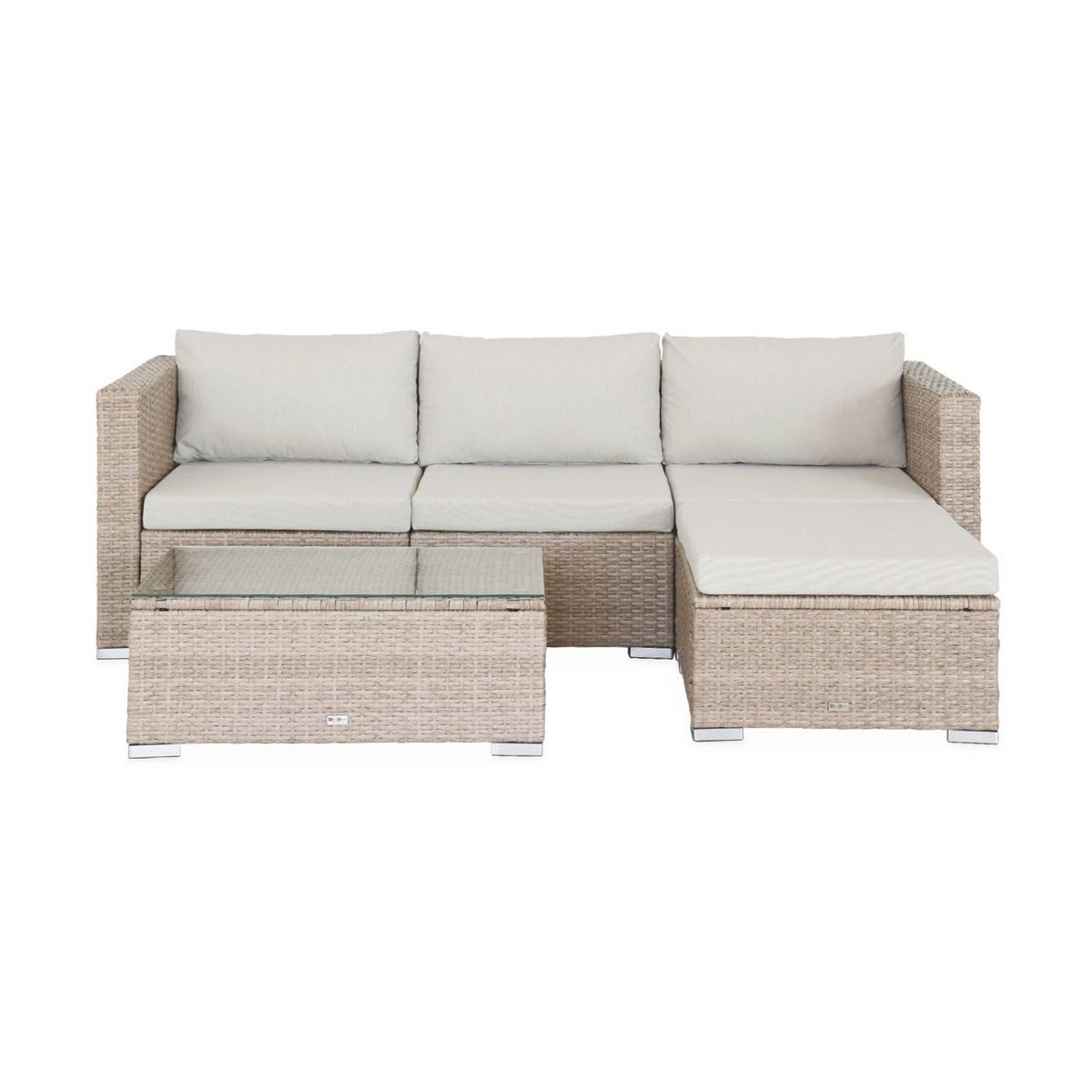 SWEEEK Salon de jardin en résine pour 4 personnes - Torino