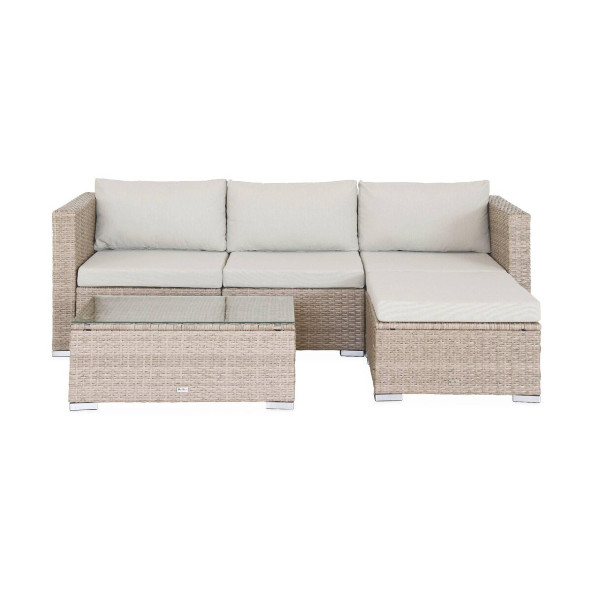 SWEEEK Salon de jardin en résine pour 4 personnes - Torino