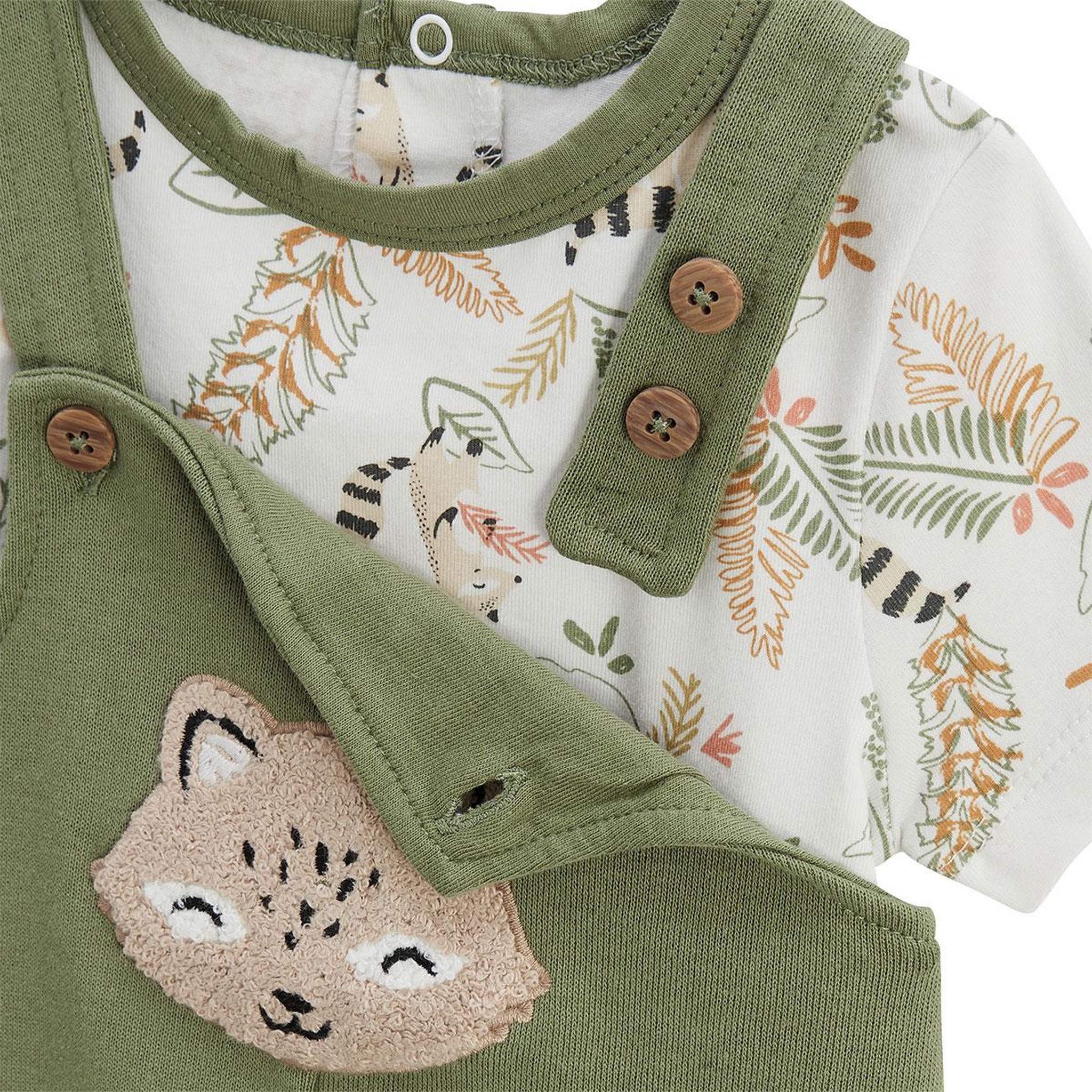 Voir la diapositive 3 : Petit Béguin Ensemble salopette bébé et t-shirt gabin