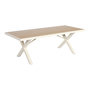 Voir la diapositive 3 : SWEEEK Table de jardin aluminium + 8 assises. table avec pieds en croix beige - Elina / Fira