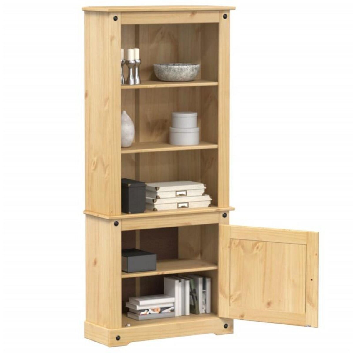 VIDAXL Buffet haut Corona 74x38x170 cm bois de pin massif