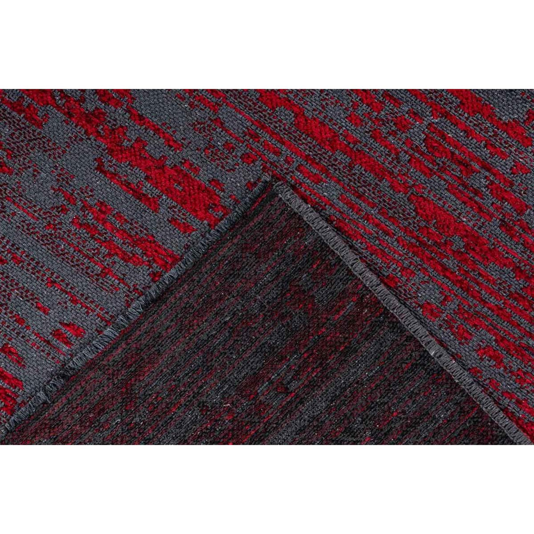 Voir la diapositive 4 : Paris Prix Tapis tissé à poils plats vintage  kalevi  rouge
