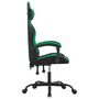Voir la diapositive 4 : VIDAXL Chaise de jeu pivotante Noir et vert Similicuir