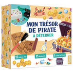 MON TRESOR DE PIRATE A DETERRER. AVEC UN BLOC DE PLATRE, 40 TRESORS, 1 MARTEAU, 1 BURIN, 1 PINCEAU ET 1 COFFRE, Alape Pérez Angie