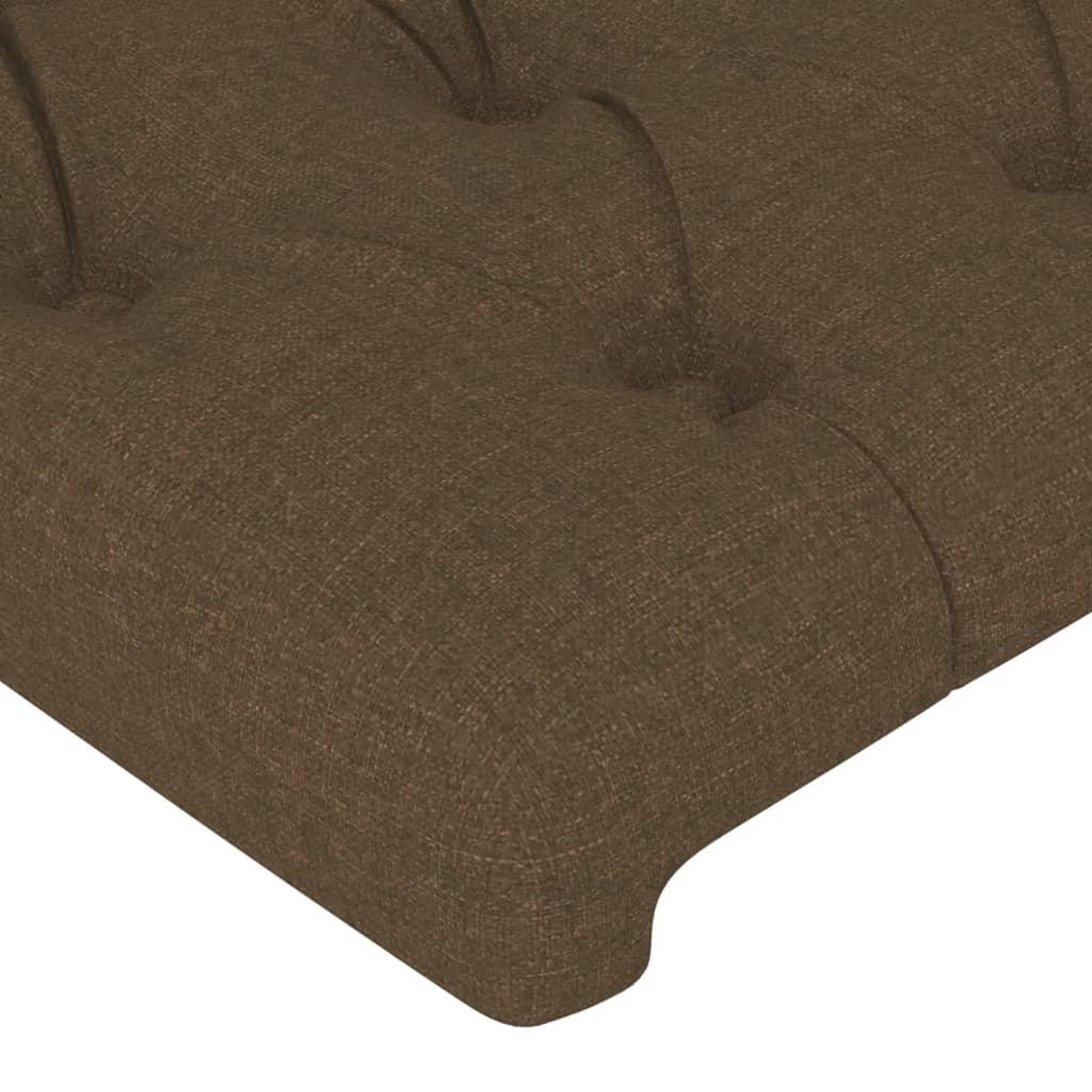 Voir la diapositive 5 : VIDAXL Tete de lit a LED Marron fonce 203x16x118/128 cm Tissu