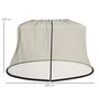 Voir la diapositive 3 : OUTSUNNY Moustiquaire cylindrique pour parasol 3 m diamètre avec fermeture éclair et lestage beige