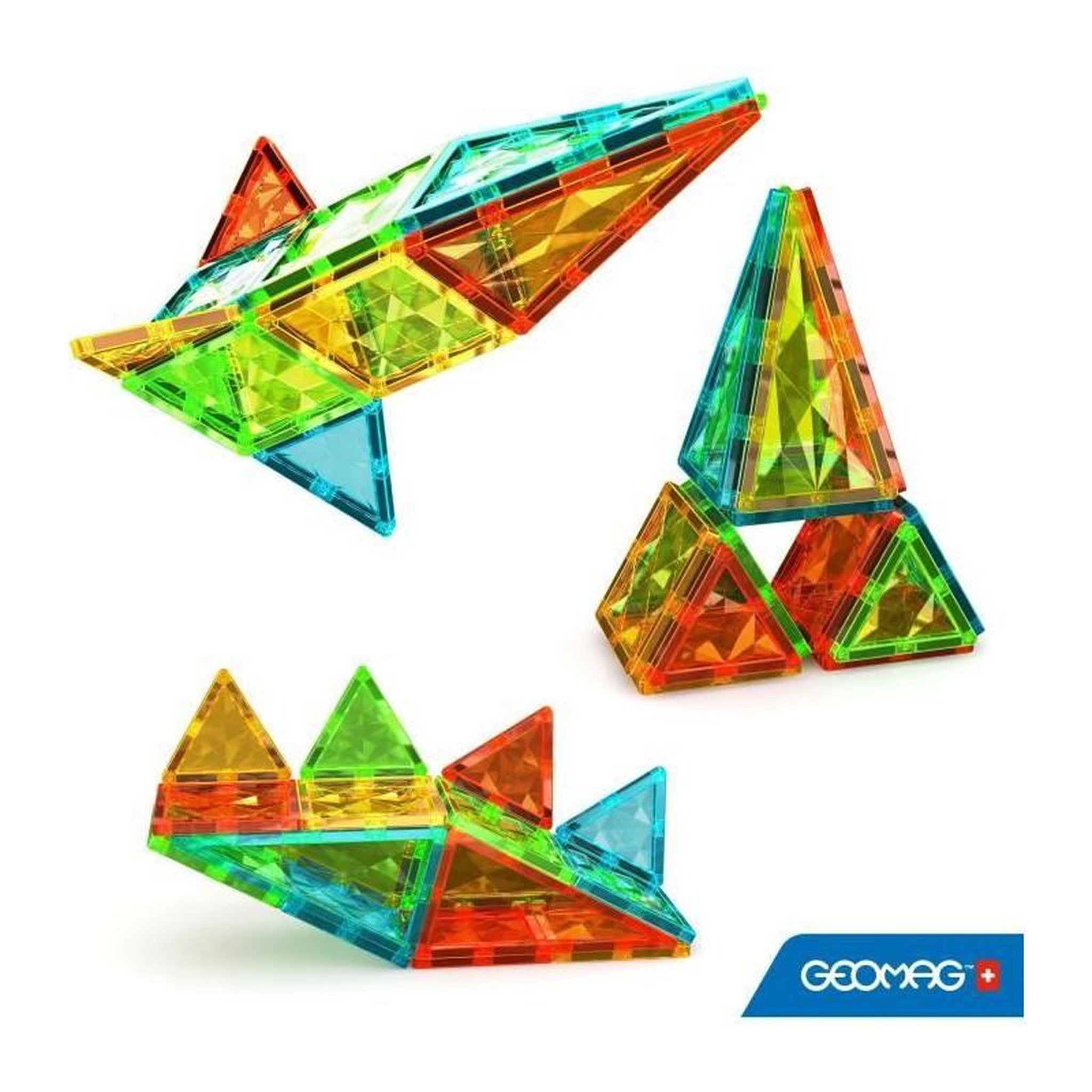 Voir la diapositive 3 : Geomag Tuiles magnétiques - GEOMAG - Tiles Gems 4100 - 16 pieces - Formes géométriques - Effet cristal