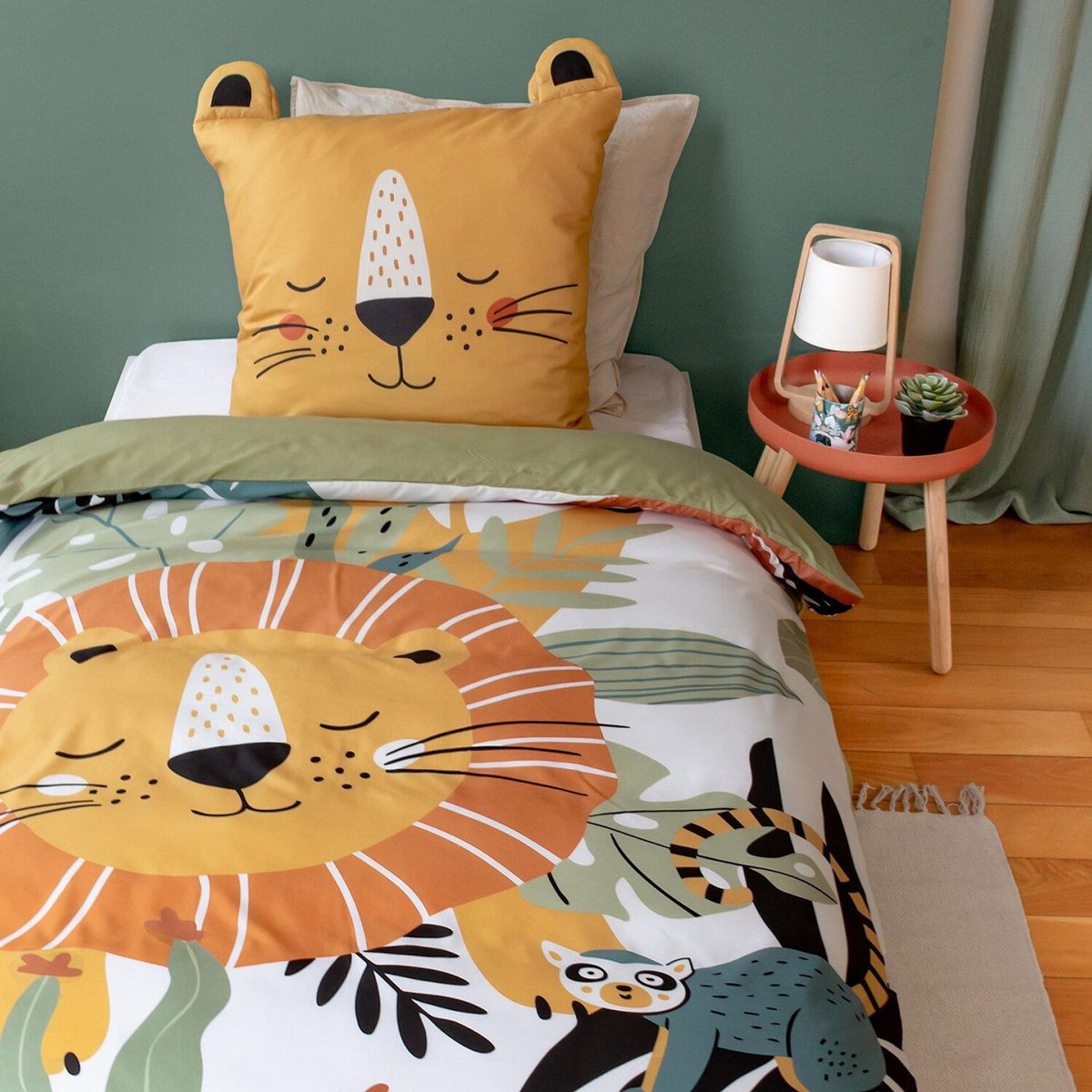 Home collection Parure housse de couette 100% microfibre 140x200 cm, rey
