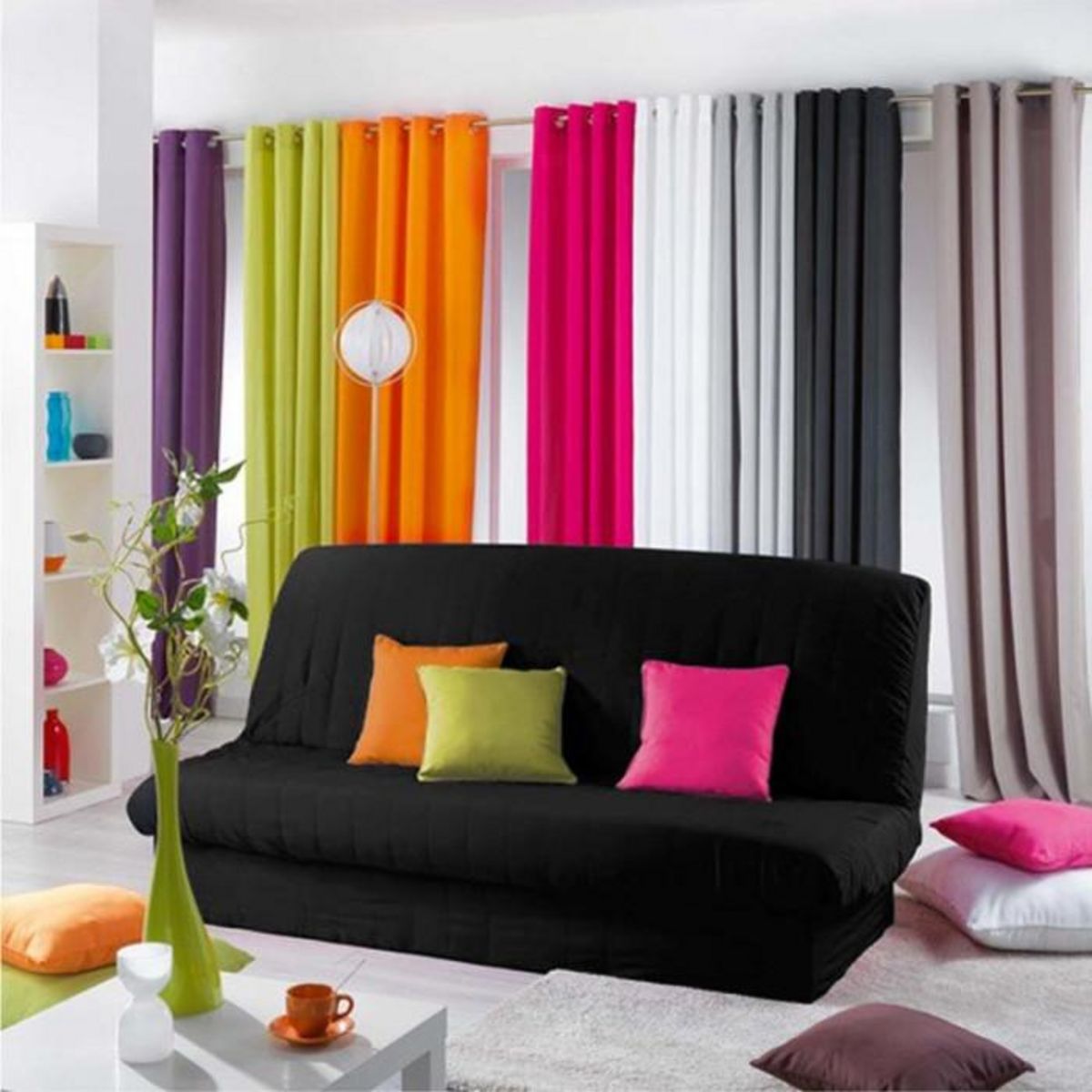 Paris Prix Housse de Clic-Clac  Essentiel  120x140cm Noir