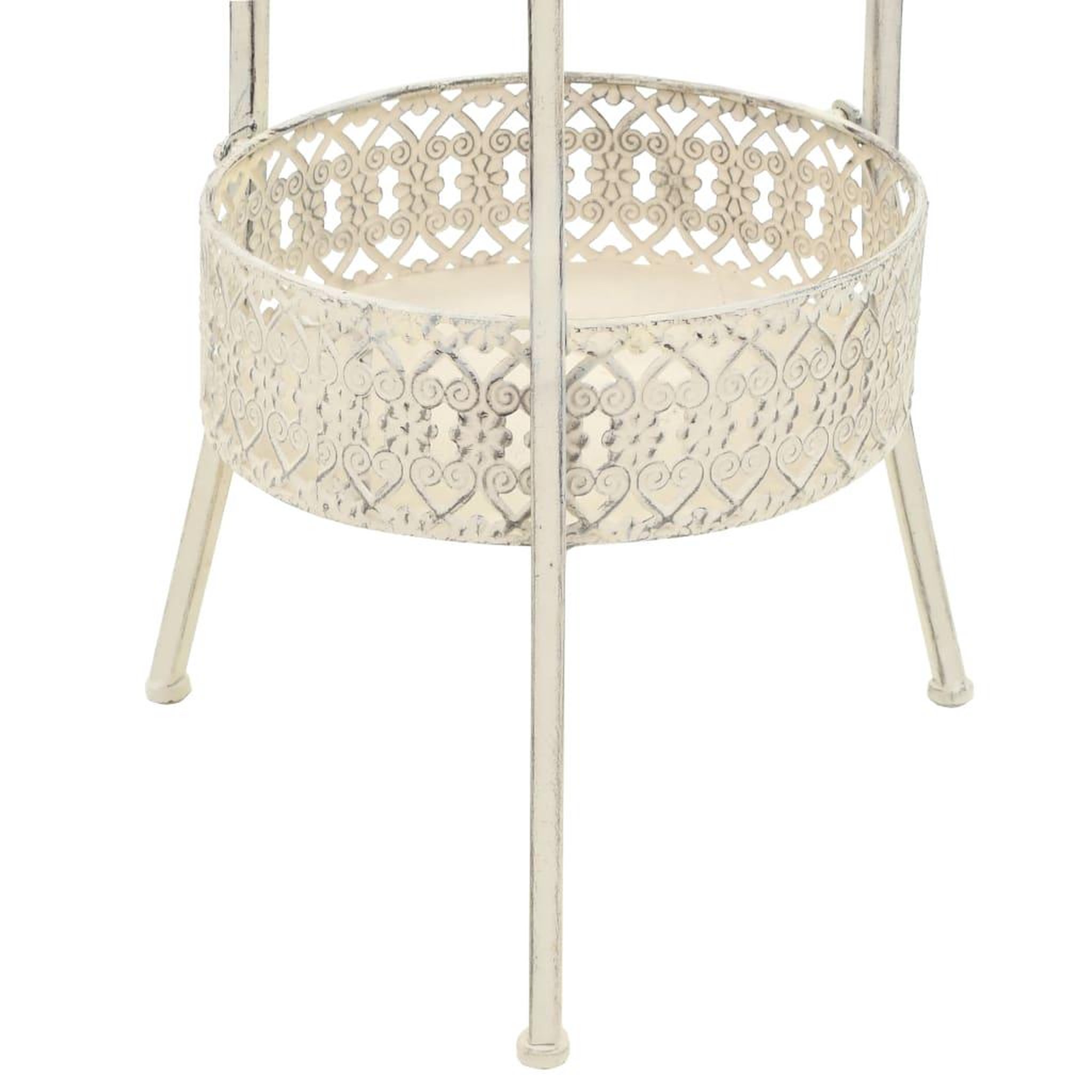 Voir la diapositive 5 : VIDAXL Table de bistro Style vintage Ronde Metal 40x70 cm Blanc