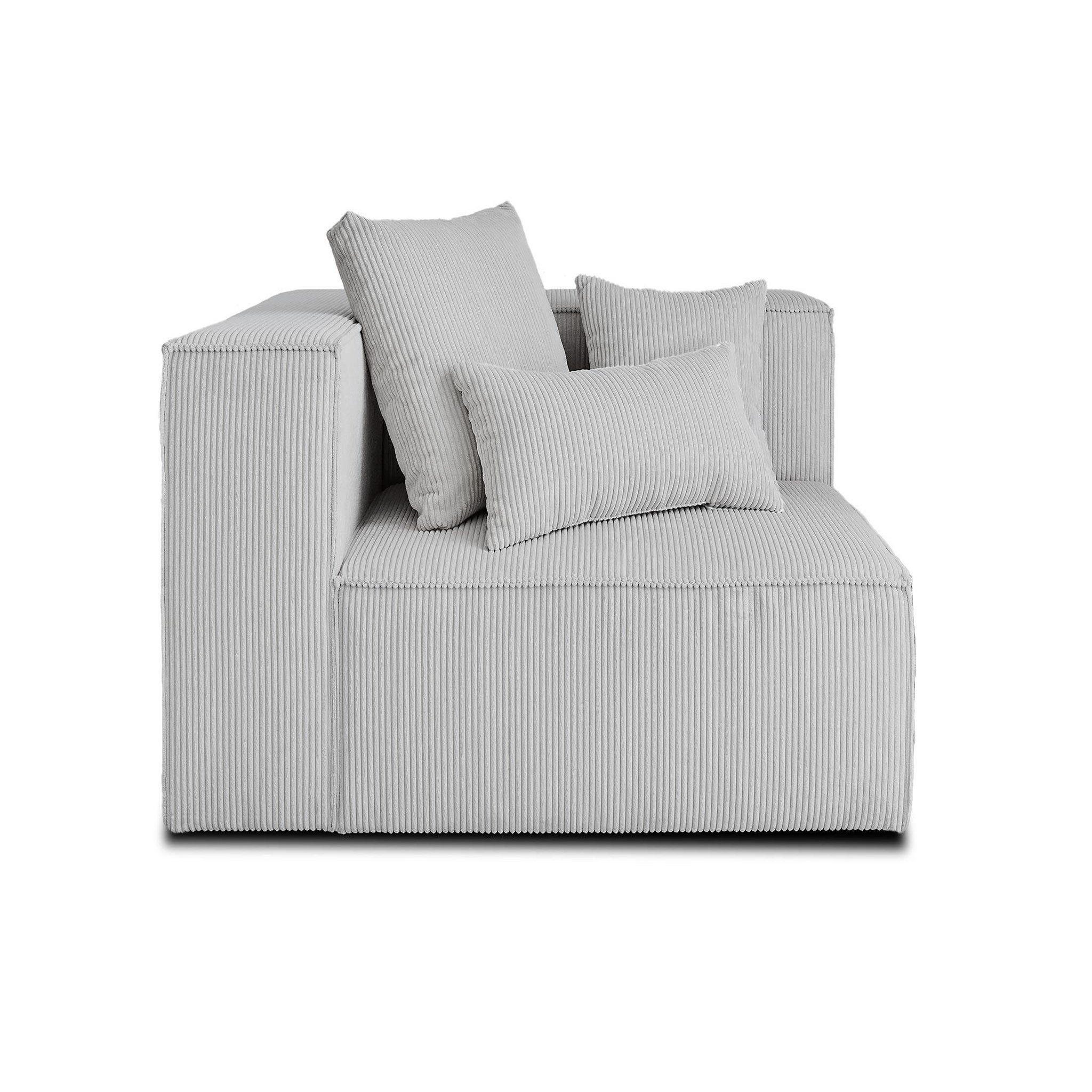 Voir la diapositive 1 : BEST MOBILIER Colombine - module d'assise gauche - en velours côtelé