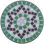 Voir la diapositive 3 : VIDAXL Table d'appoint Mosaïque Vert et blanc