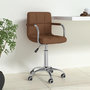 Voir la diapositive 1 : VIDAXL Chaise pivotante de bureau Marron Tissu