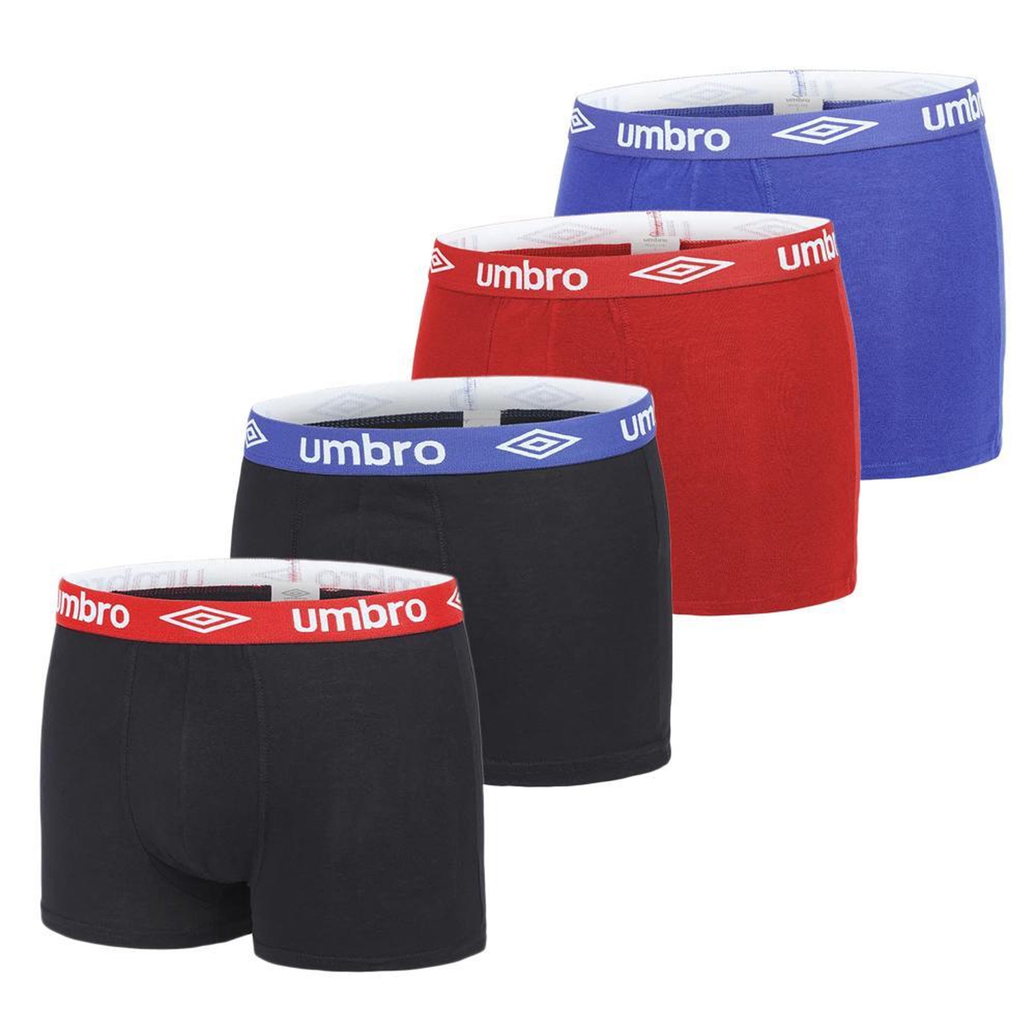 UMBRO Lot De 4 Boxer /Bleu/Rouge Homme Umbro CLASS4