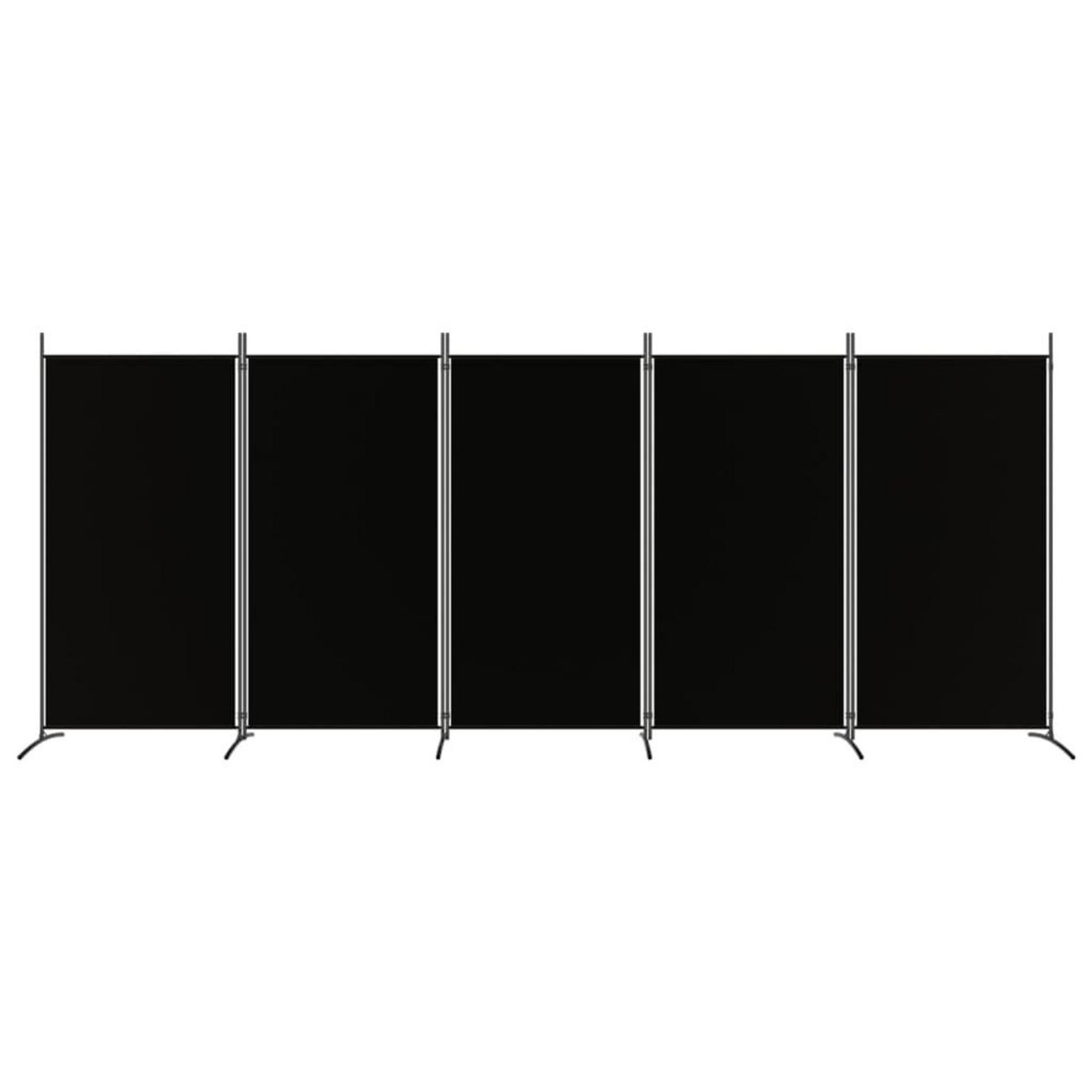 VIDAXL Cloison de separation 5 panneaux Noir 433x180 cm Tissu