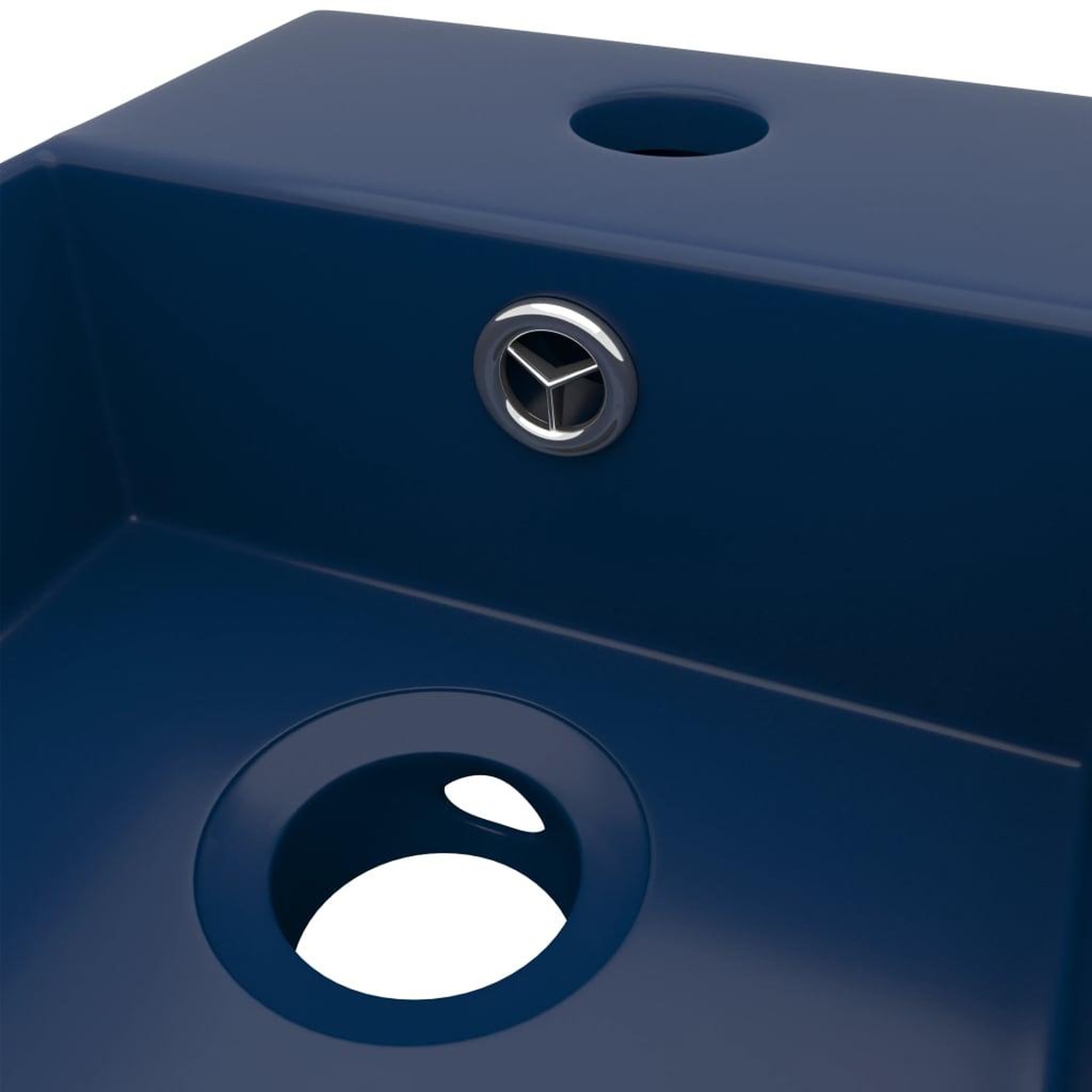 Voir la diapositive 5 : VIDAXL Lavabo de salle de bain avec trop-plein Ceramique Bleu fonce