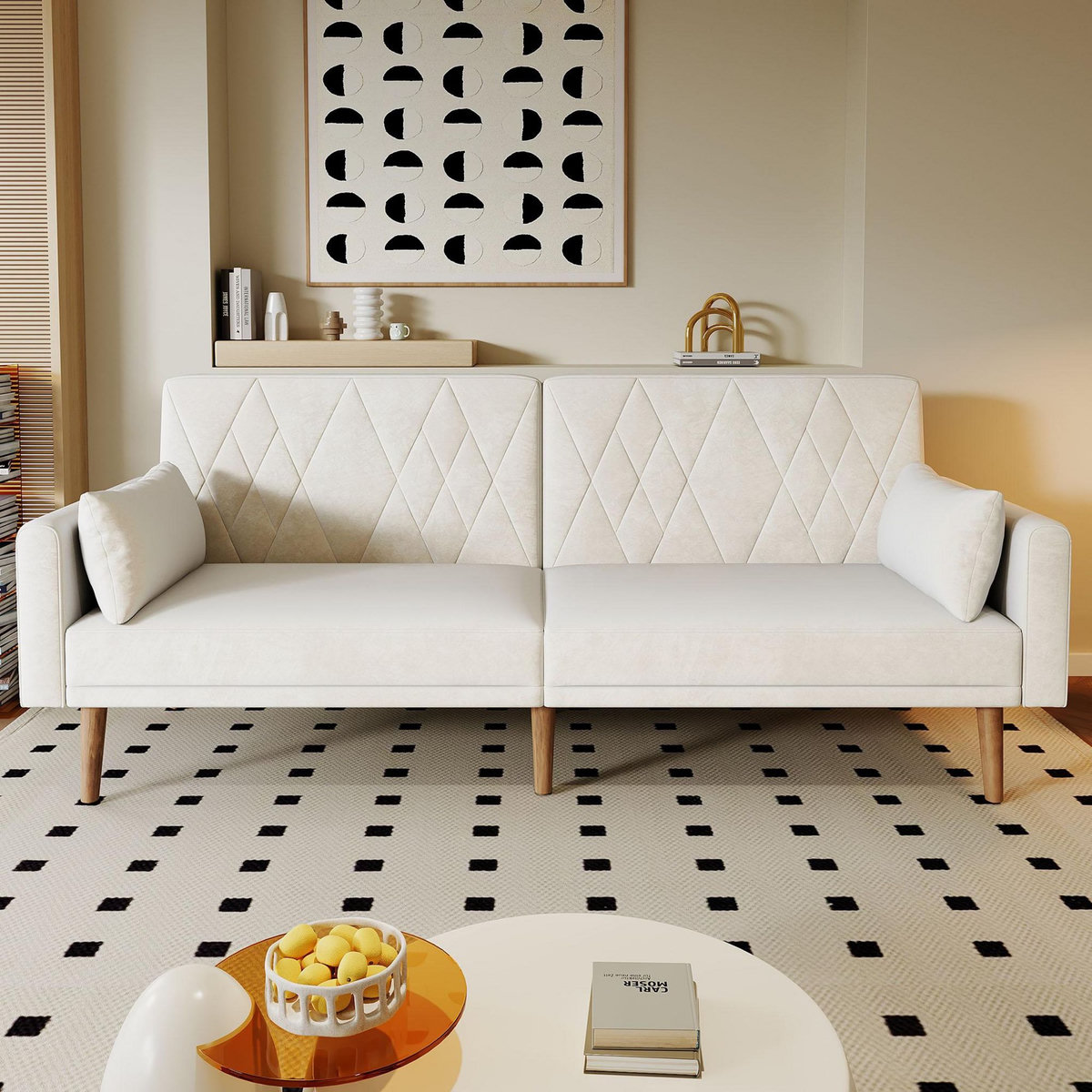 MERAX Canapé droit convertible