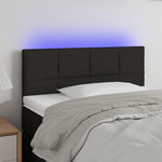 VIDAXL Tete de lit a LED Noir 80x5x78/88 cm Tissu
