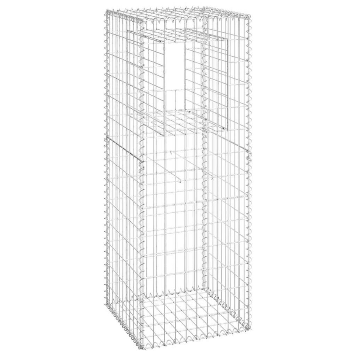 VIDAXL Poteau a panier de gabion 50x50x140 cm Fer