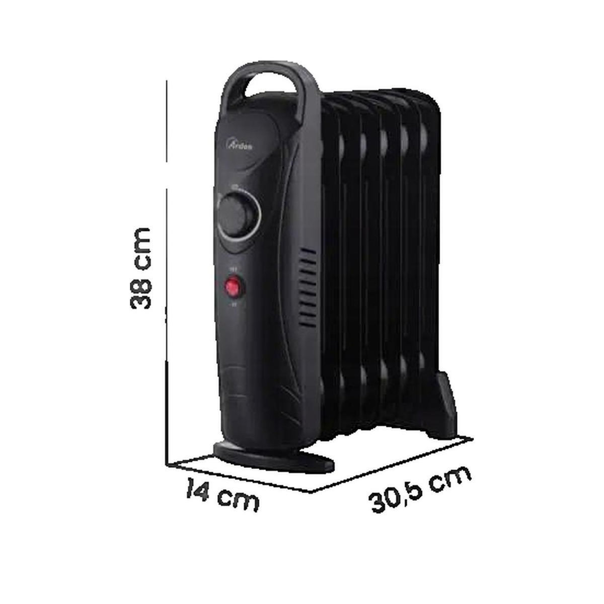 Ardes Radiateur bain d'huile Ardes AR4R07M2 OILO MINI2 Noir Compact