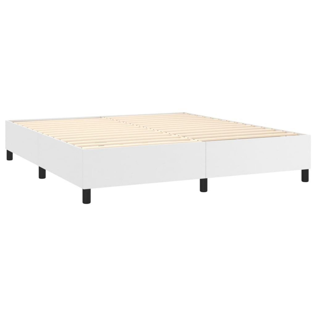 VIDAXL Cadre de lit sans matelas blanc 180x200 cm similicuir