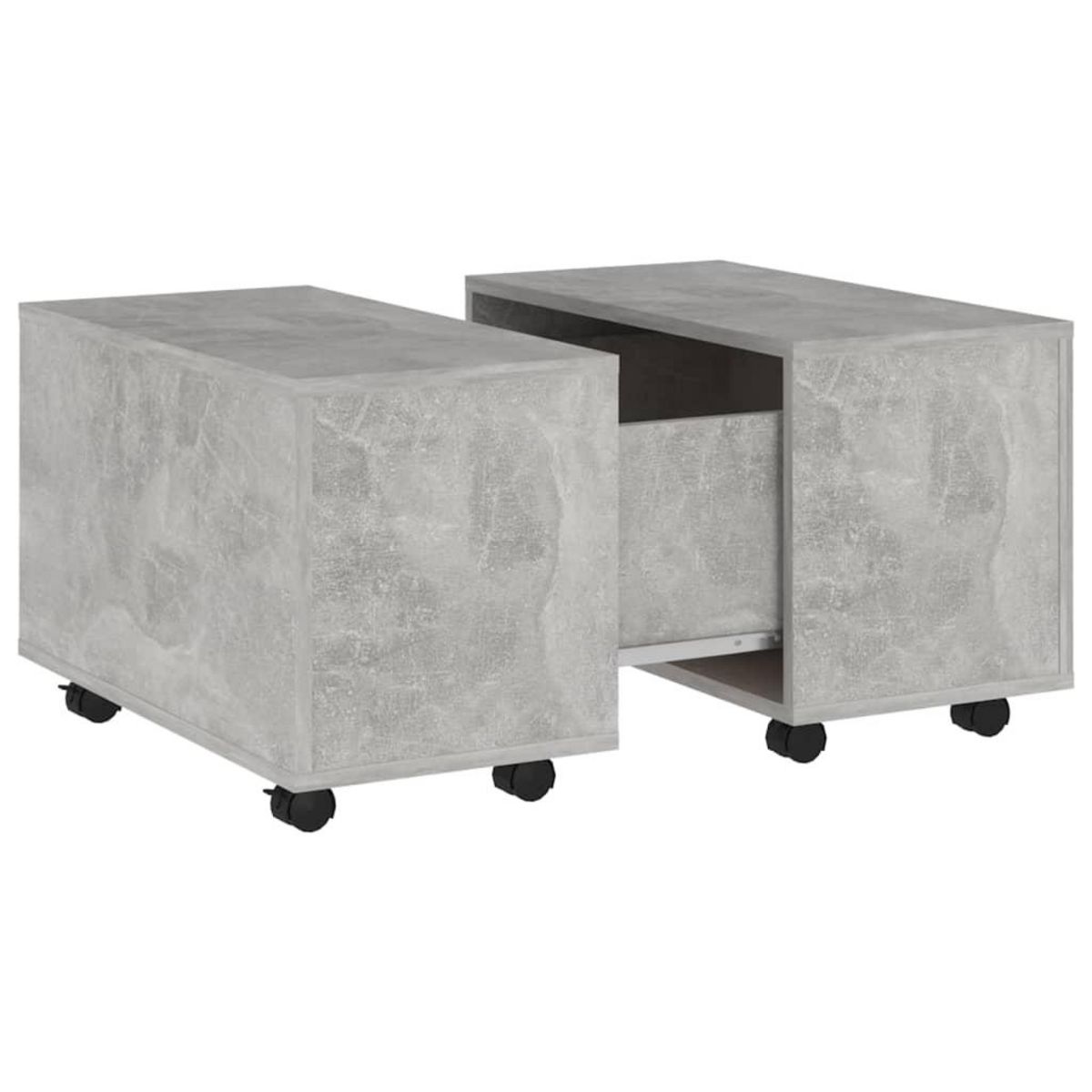 VIDAXL Table basse gris beton 60x60x38 cm bois d'ingenierie