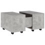 Voir la diapositive 2 : VIDAXL Table basse gris beton 60x60x38 cm bois d'ingenierie