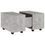 Voir la diapositive 2 : VIDAXL Table basse gris beton 60x60x38 cm bois d'ingenierie