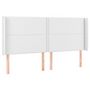 Voir la diapositive 3 : VIDAXL Tete de lit a LED Blanc 203x16x118/128 cm Similicuir