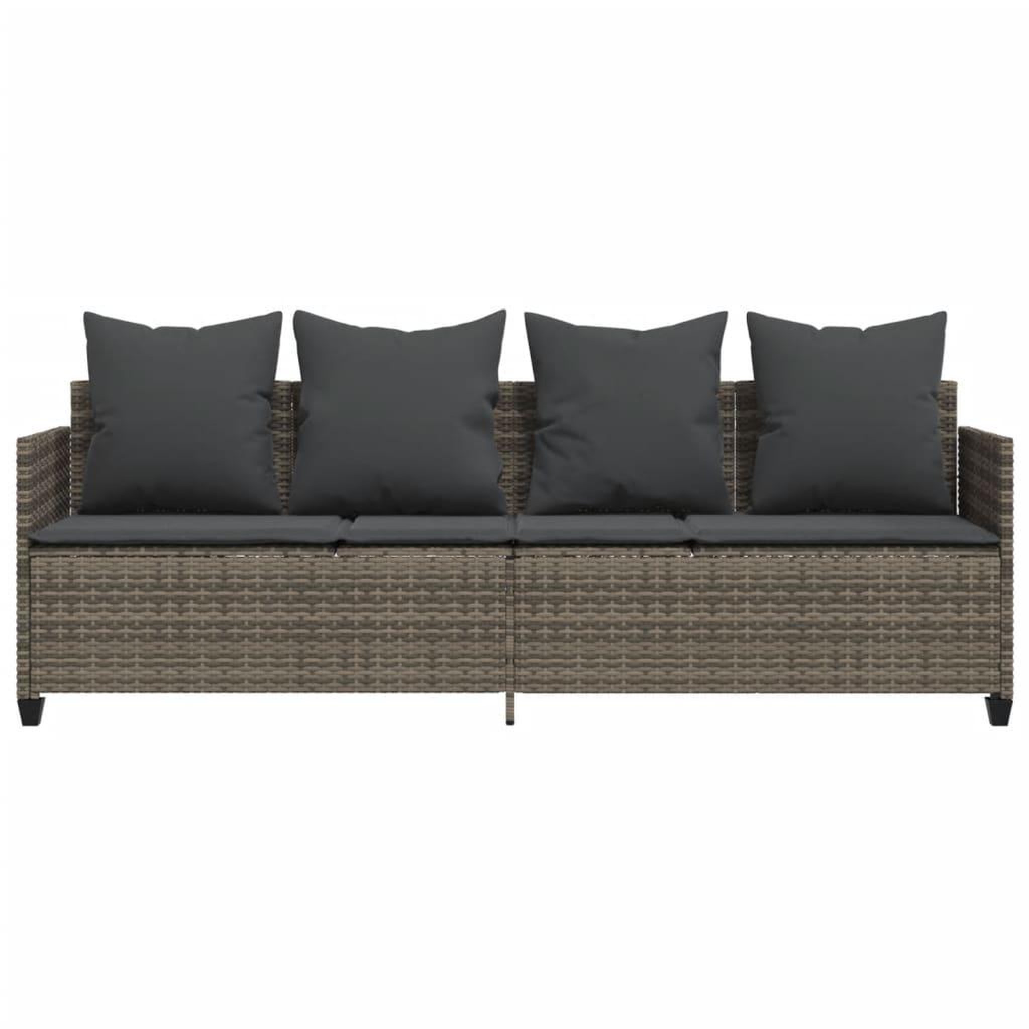 Voir la diapositive 5 : VIDAXL Chaise longue avec coussins gris resine tressee