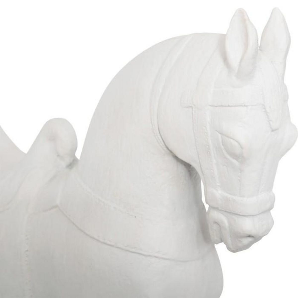 ATMOSPHERA Statuette Déco Cheval  Little Cottage  35cm Blanc