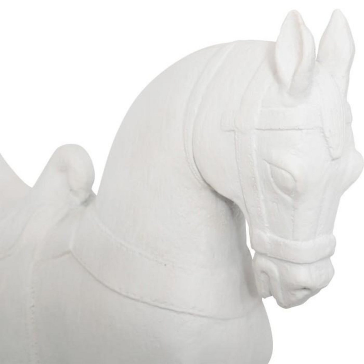 ATMOSPHERA Statuette Déco Cheval  Little Cottage  35cm Blanc